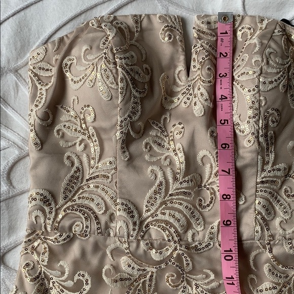 Vince Camuto Champagne sequin strapless dress🌟 - Picture 12 of 15